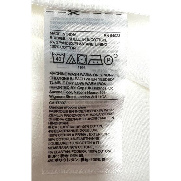 Banana Republic White One-Shoulder Dress Size 8 Back Tie Lined Side Zipper - Picture 4 of 4